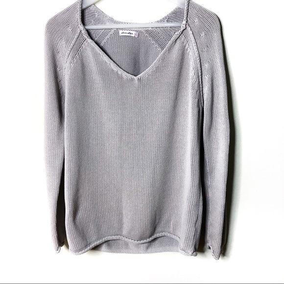 Allen Allen Sweaters - Allen Allen Taupe V-Neck Sweater